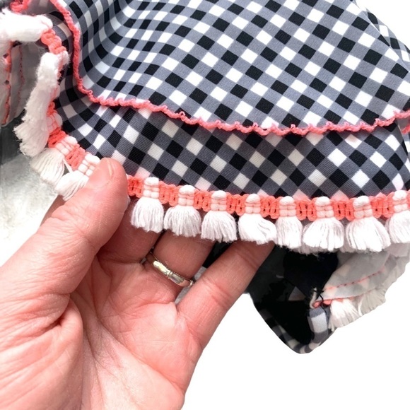 Arizona Gingham Flounce Tassel Push Up Bikini Size Small - Picture 5 of 15